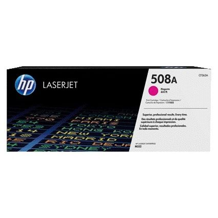 HP - Cartucho de tóner cf363a 508a rojo