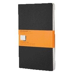 Moleskine - Notebook 130x210mm line 160 pages 70gr black set of 3 pieces