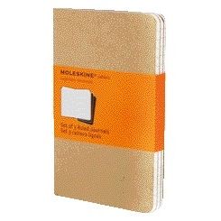 Moleskine -  Schrift  lijn 128pag pocket kraft