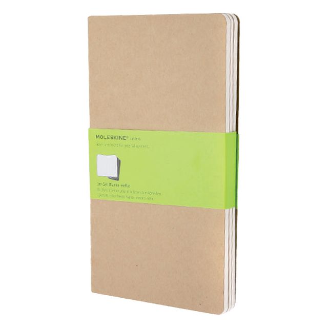 Moleskine - Écriture Moleskine 130x210mm BLC 160pag Kraft 3st | Régler un 3 morceau