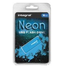 Integral - USB stick 2.0 16GB neon blue