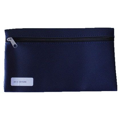 Office -  Schooletui 15x26cm met rits skai donkerblauw