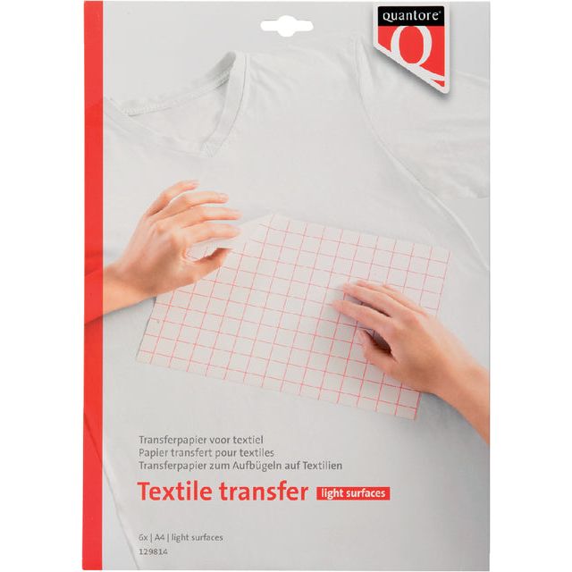 Quantore - T -Shirt Transfer Light Clothing | Box A 6 feuille | 40 pièces