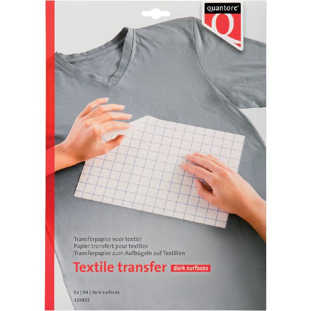 Quantore - T -Shirt Transfert Dark Vêtements | Box a 6 feuille