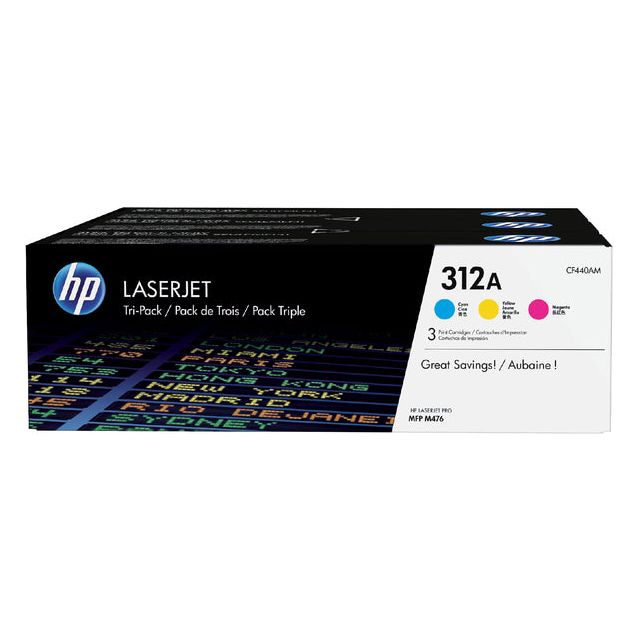 HP - Toner 312a, 3 x 2 700 Seiten, OEM CF440AM, 3 Farben