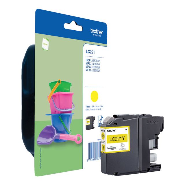 Frère - Inkcartridge Brother LC -221Y Geel | 1 pièce