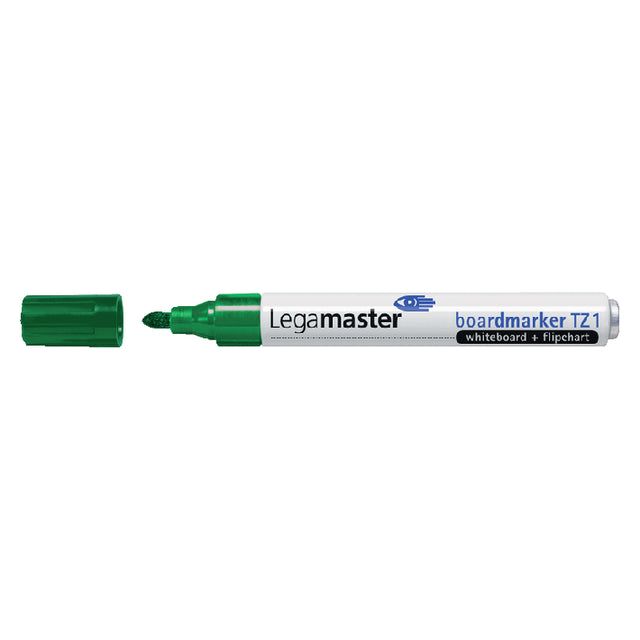 Edding - Viltstift Legamaster TZ1 Whiteboard 1.5-3mm Grün | Außenschachtel ein 10 Stück