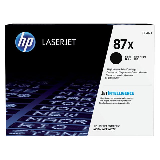 HP - toner 87X, 18 000 pagina's, OEM CF287X, zwart