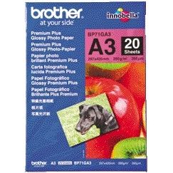 Brother -  BP71GA3 pak fotopapier A3 Blauw, Rood Glans