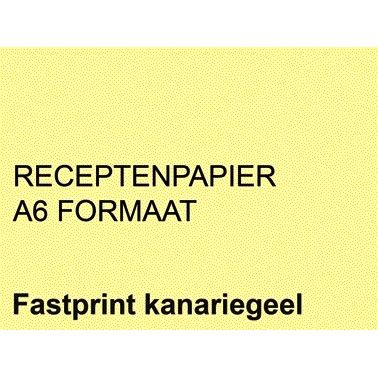 Fastprint -  Receptpapier A6 80gr kanariegeel 2000 vel