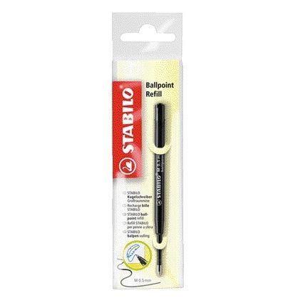 Stabilo -  standaard balpen navulling 0.5 mm, doos 10 stuks, zwart | 10 stuks