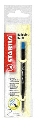 Stabilo -  standaard balpen navulling 0.5 mm, doos 10 stuks, blauw | 10 stuks