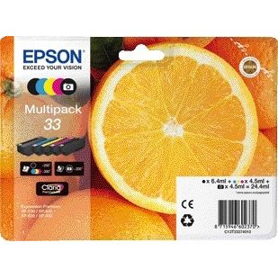 Epson - Cartucho de tinta 33 T3337 2x negro + 3 colores