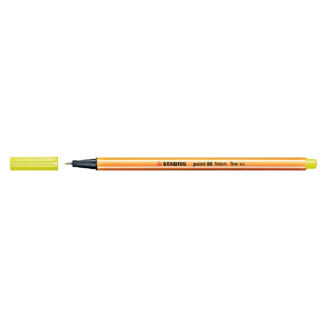 Stabilo - Fineliner Point 88/024 F Neon Geel | 1 pièce