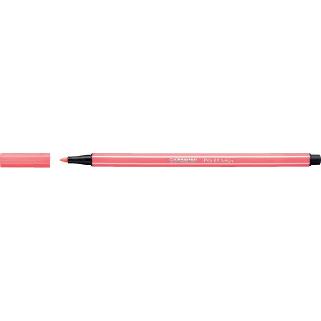 Stabilo - Viltstift Pen 68/040 neon rood | 10 stuks