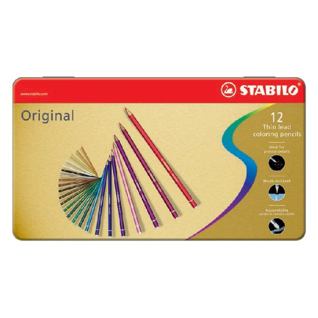 STABILO - CURT DE COLORD 8773 12ST ASSORTI ORIGINAL | Tin un 12 pièces | 5 pièces