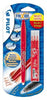 Pilot - Penna roller friXion media rossa blister da 1 pezzo + 3 ricariche