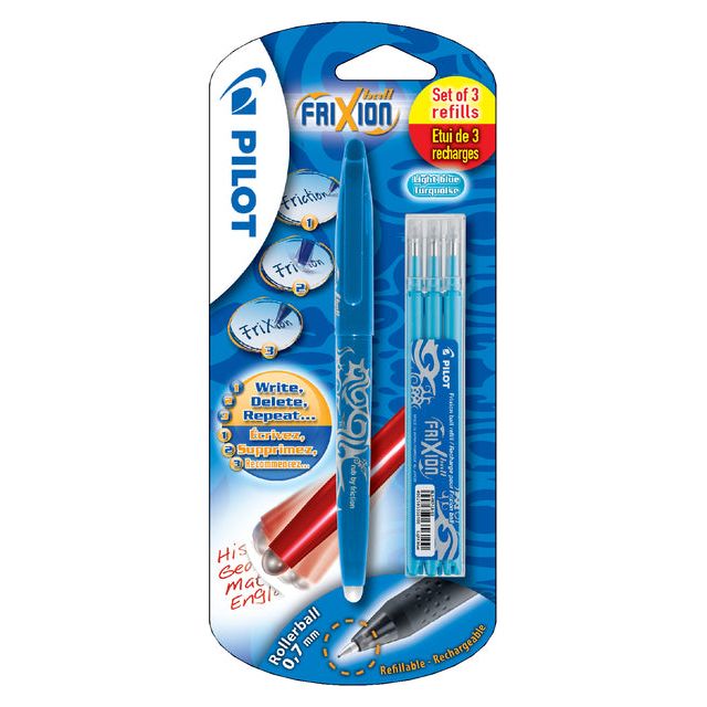 Pilote - Rollerpen Pilot Frixion Bl -fr7 M + 3 Full Llow | Blister un 1 morceau