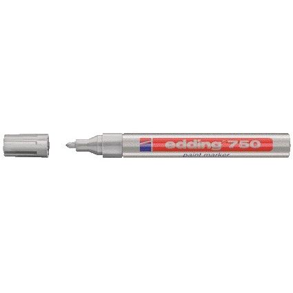 Edding -  Paintmarker  750 oliebasis 2-4mm zilver | 10 stuks