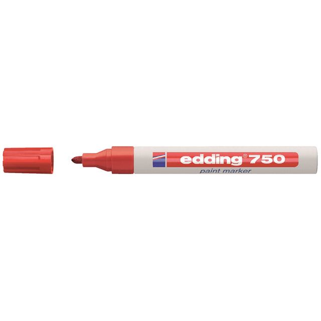 Edding - Felt -Tip Edding 750 peinture ronde 2-4 mm rouge | 1 pièce