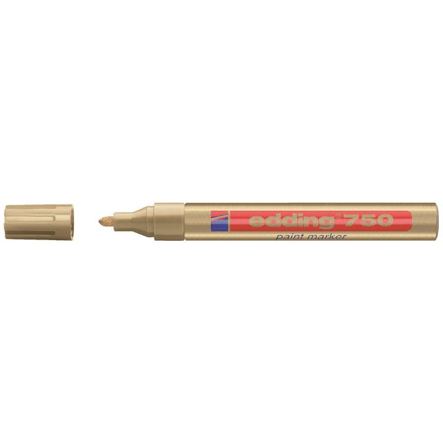 Edding - Viltstift edding 750 lakmarker rond goud 2-4mm