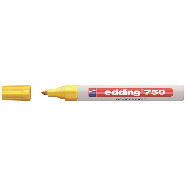 Edding - Viltstift edding 750 lakmarker rond geel 2-4mm