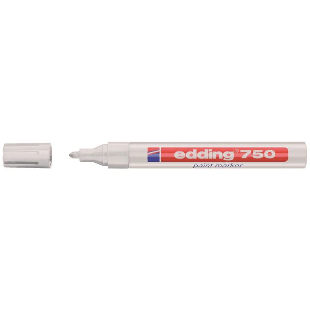 Edding - Felt -Tip Edding 750 peinture autour de 2 à 4 mm blanc | 1 pièce | 10 morceaux