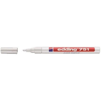 Edding - Marcador de pintura al óleo 751 1-2 mm blanco | 10 piezas