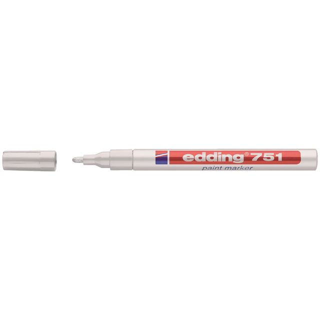 Edding - Viltstift edding 751 lakmarker rond wit 1-2mm | 100 stuks