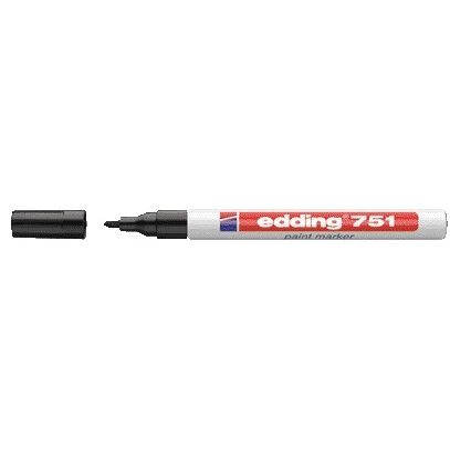 Edding - Paintmarker a base di olio 751 1-2 mm nero