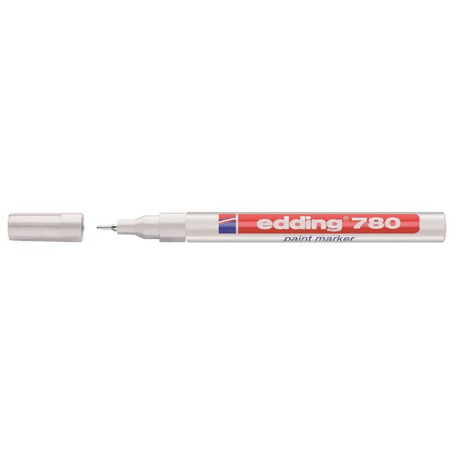 Edding - Felt -Tip Edding 780 peinture autour de 0,8 mm blanc | Boîte extérieure une pièce de 10