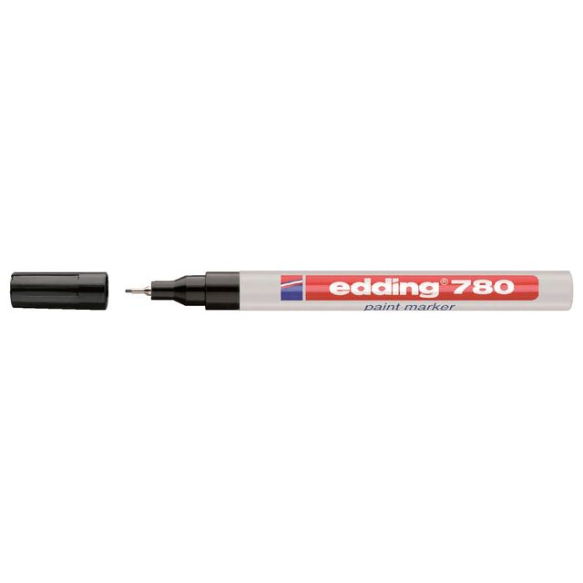 Edding - Felt -Tip Edding 780 peinture autour de 0,8 mm noir | 1 pièce | 10 morceaux