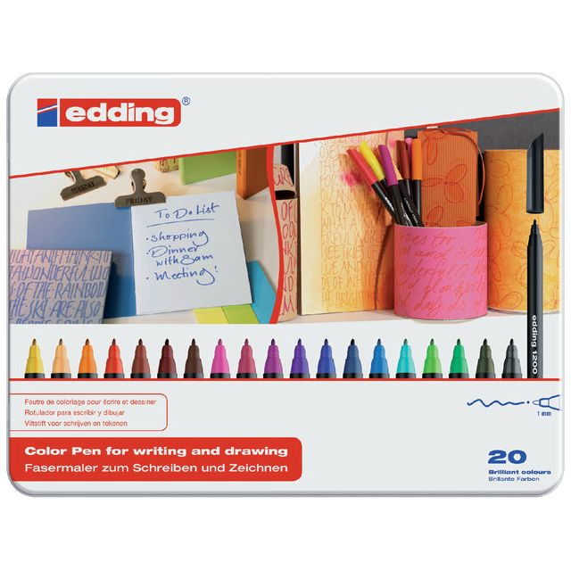 Edding - Fineliner Edding 1200 Fine Assorti | Peut un 20 morceau