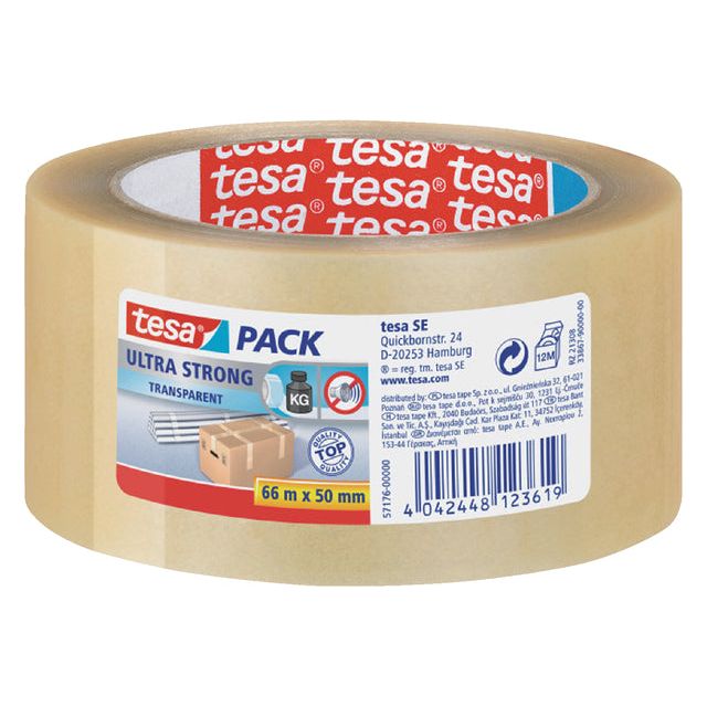 Tesa - Packung Pack Ultra 66mx50mm Tr | Stück A 1 Roll 6 Stück