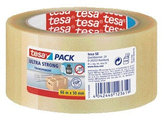 Tesa -  Verpakkingse pack ultra 66mx50mm tr | 6 stuks