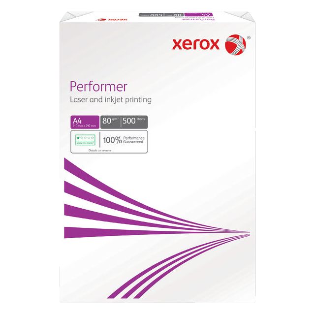 Xerox - Copier Paper Performer A4 80gr White | Pak une feuille de 500 | 5 pièces