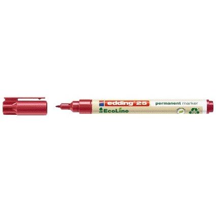 Edding - Felt-tip pen 25 EcoLine round 1mm red | 10 pieces
