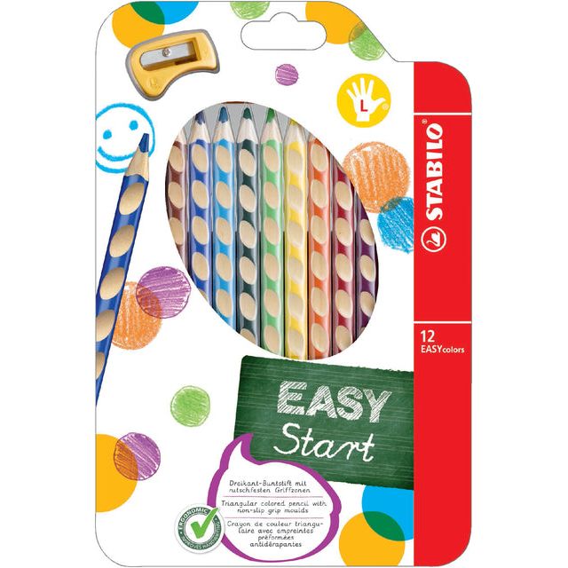 STABILO - CURT DE COULEUR 331 EASYCOLORS LH 12ST ASS | Endui un 12 pièces