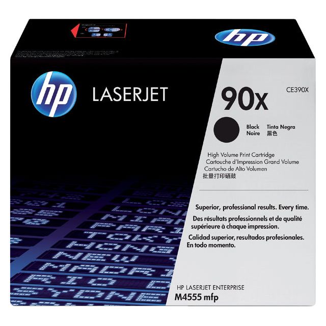 HP - toner 90X, 24 000 pagina's, OEM CE390X, zwart