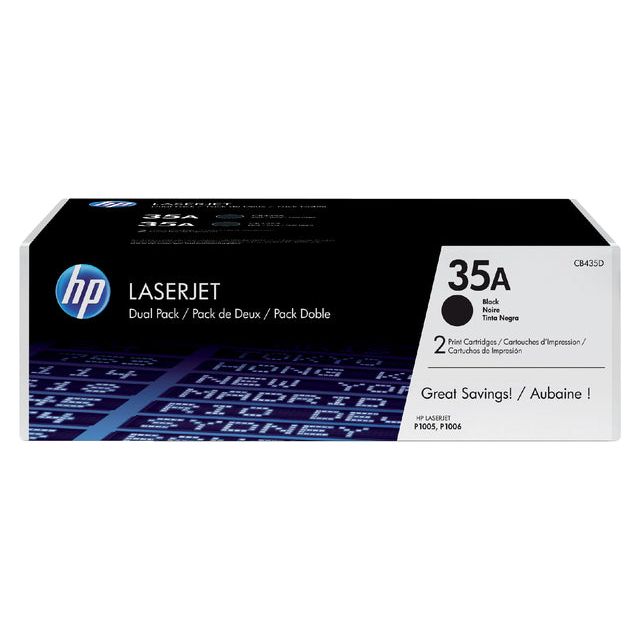 HP - Tonercartridge CB435AD 35A zwart 2x