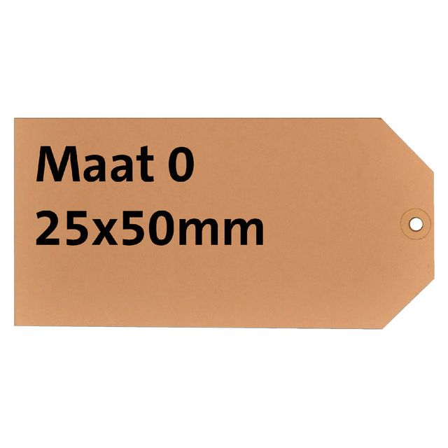 HF2 - Etikett HF2 NR0 25x50mm Cardon 200gr Chamois | Box ein 1000 Stück