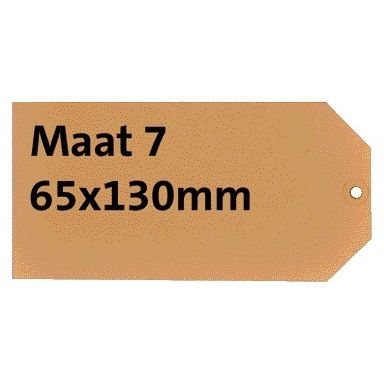HF2 -  Label karton nr 7 200gr 65x130mm chamois 1000st