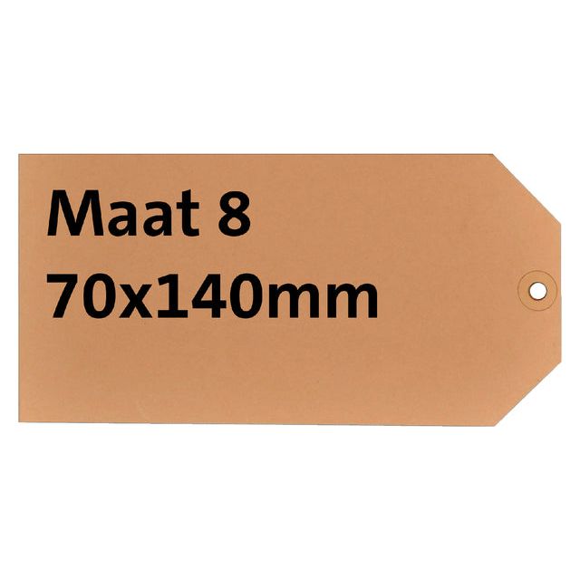 HF2 - Label karton nr8 200gr 70x140mm chamois 1000 stuks