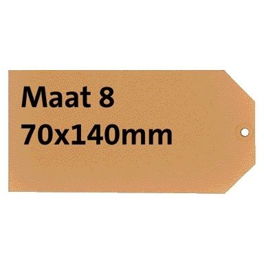 HF2 - Label cardboard no. 8 200gr 70x140mm chamois 1000 pieces