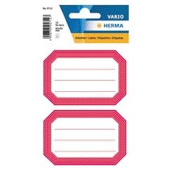 HERMA - Etichetta 5712 82x55mm scritta bordo rosso 12 pezzi