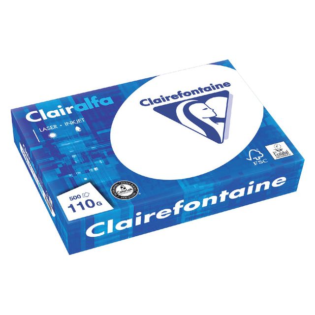 CLAIREFONTAINE - Copier Paper Clairefontaine Clairalfa A4 110GR WT | Pak une feuille de 500 | 4 pièces