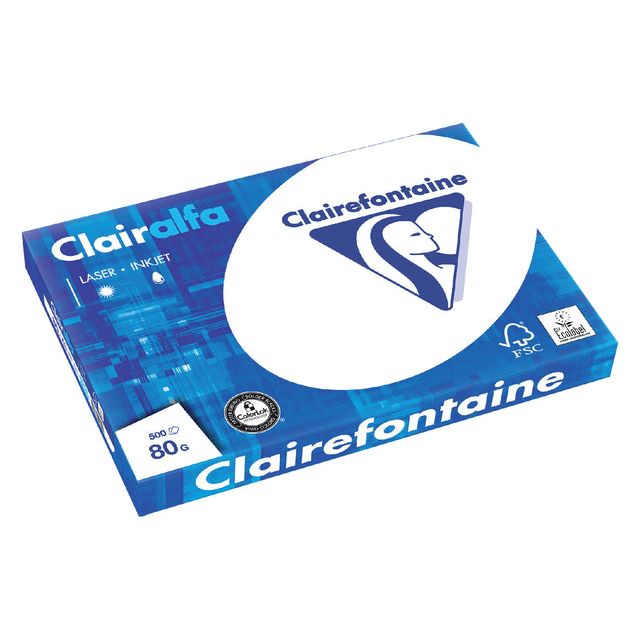 CLAIREFONTAINE - Copier Paper Clairefontaine Clairalfa A3 80gr WT | Pack de 500 feuilles