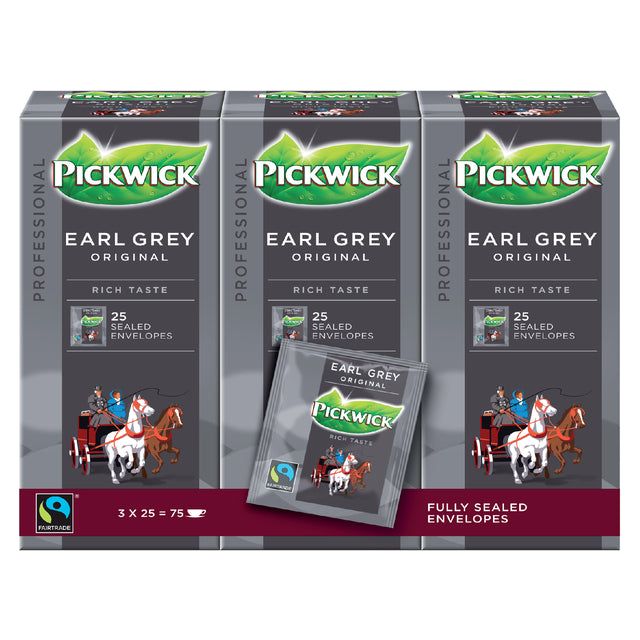 Pickwick - thee, Earl G, fairtrade, pak van 25 zakjes