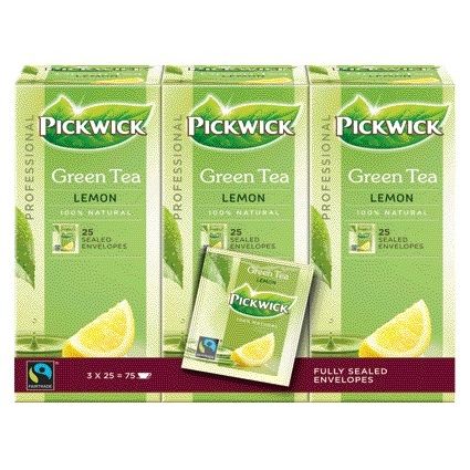 Pickwick -  Thee Fair Trade green lemon 25x1.5gr | 3 stuks