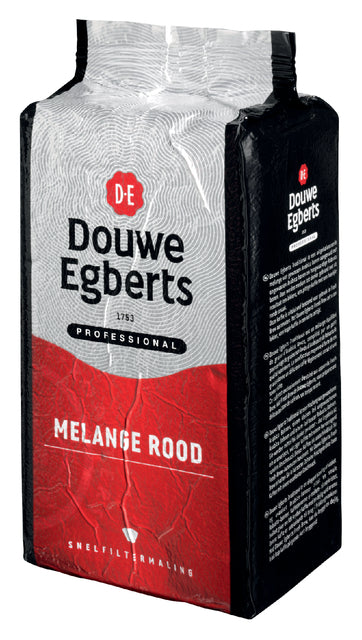 Douwe Egberts - gemalen koffie voor snelfilters Rood, pak van 1 kg